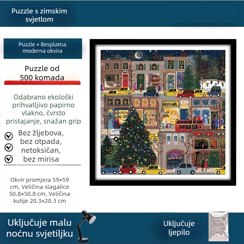 Winter Lights 500-dijelni plosnati papirnati puzzle, marka Light of Winter Lights, za dob od 14 godina