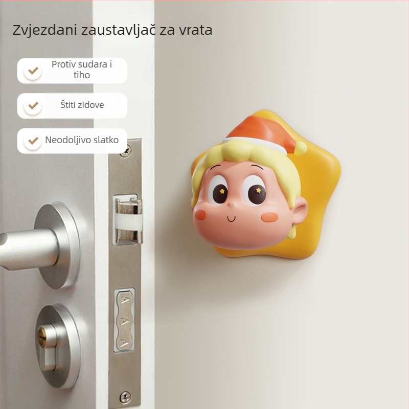 Zvjezdasti zaštitnik vrata protiv sudara, PVC, ljepilo za montažu, standardna konstrukcija, moderni minimalistički stil