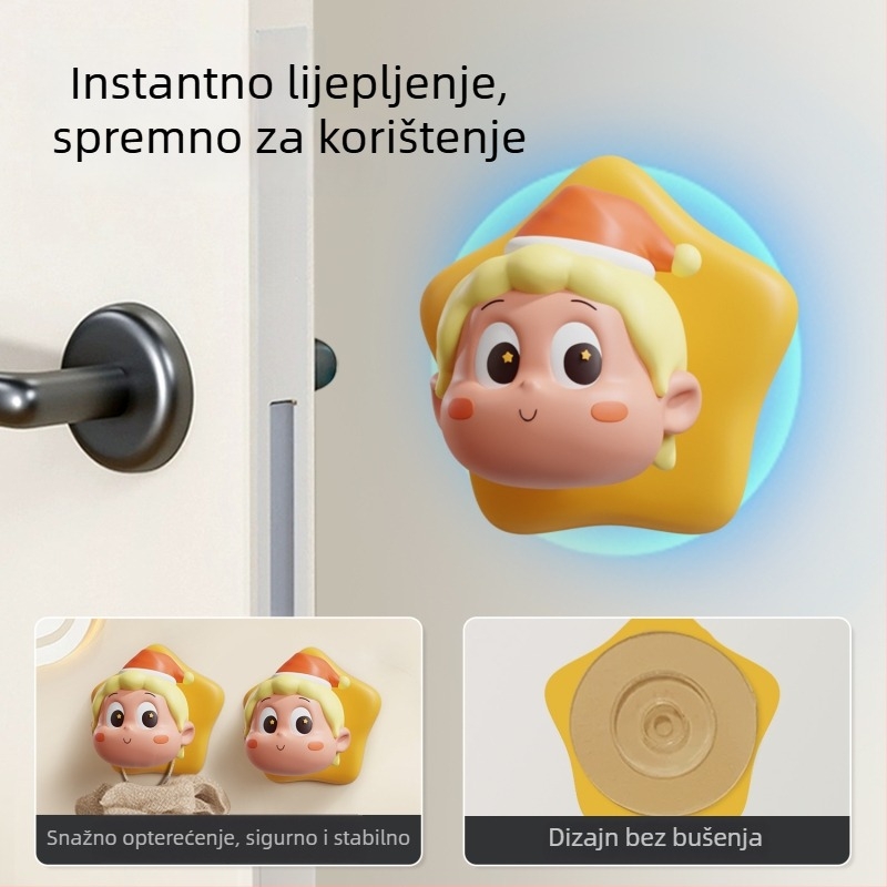 Zvjezdasti zaštitnik vrata protiv sudara, PVC, ljepilo za montažu, standardna konstrukcija, moderni minimalistički stil