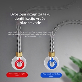304 nehrđajući čelik kutni ventil, troputni ventil otporan na eksplozije za toplu i hladnu vodu, ručna montaža, neto težina 0,16 kg