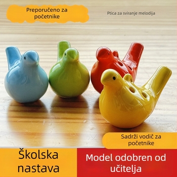 Beidi keramička ocarina, 6 rupa, s užetom i glazbom, kartonsko pakiranje