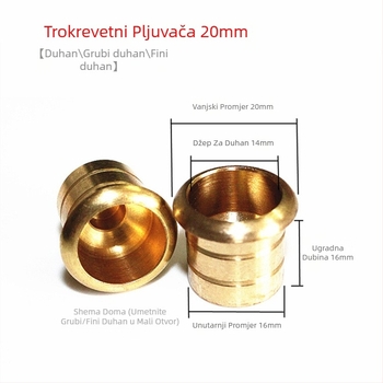 Mosazni lonac za duhan za lulu – 3-u-1 dodatak, model Ydg trostruki, marka A Willow
