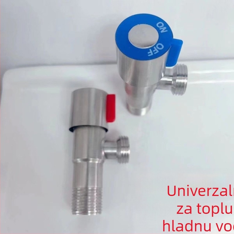 Kutni ventil od 304 nehrđajućeg čelika, navojni spoj, 20 mm priključak, radni tlak 0.8, pogodan za vodovodnu slavinu