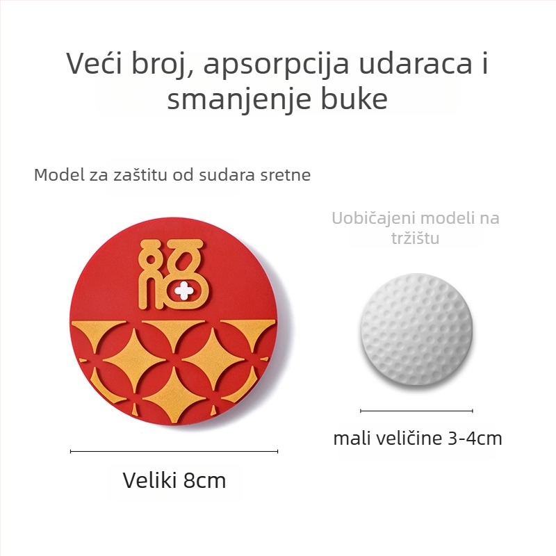 FUZST silikon magnetna podloga protiv sudara za hladnjak, samoljepljiva montaža, model FUZST, Fu-znak dizajn