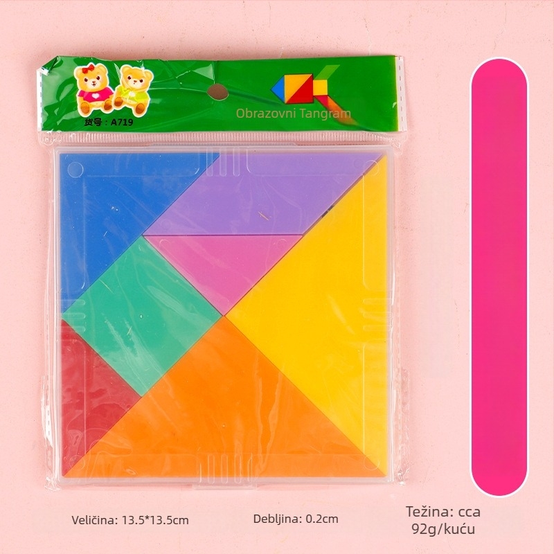 Dreveni 3D puzzle za djecu, uzrast 4–6 godina, pakirano u PP kutiju