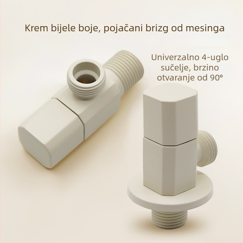 Mesing trostruki kutni ventil BBW-1, navoјni priključak, unutarnji promjer 20 mm, za toaletni splakivač