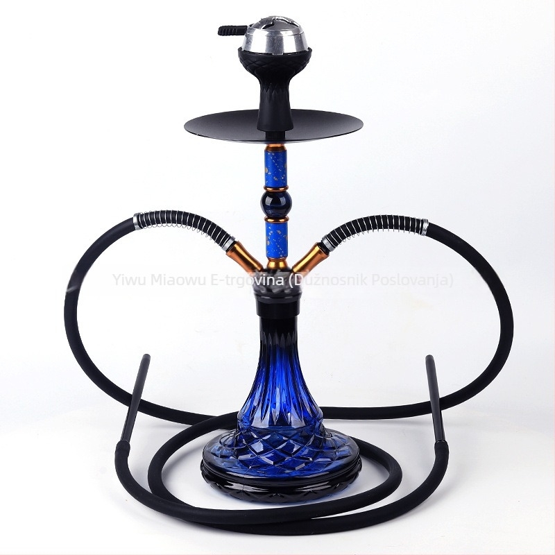 Hookah – set vodene cijevi s dvostrukom cijevi – aluminijsko tijelo – moderni minimalistički stil – međunarodna ekskluzivna opskrba – tisk logotipa