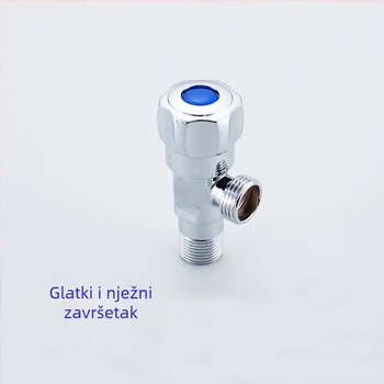 Bakreno tijelo trokutastog ventila za bojler, topla i hladna voda, trostruki kutni ventil, ručna ugradnja, 1,6 MPa, 20 mm