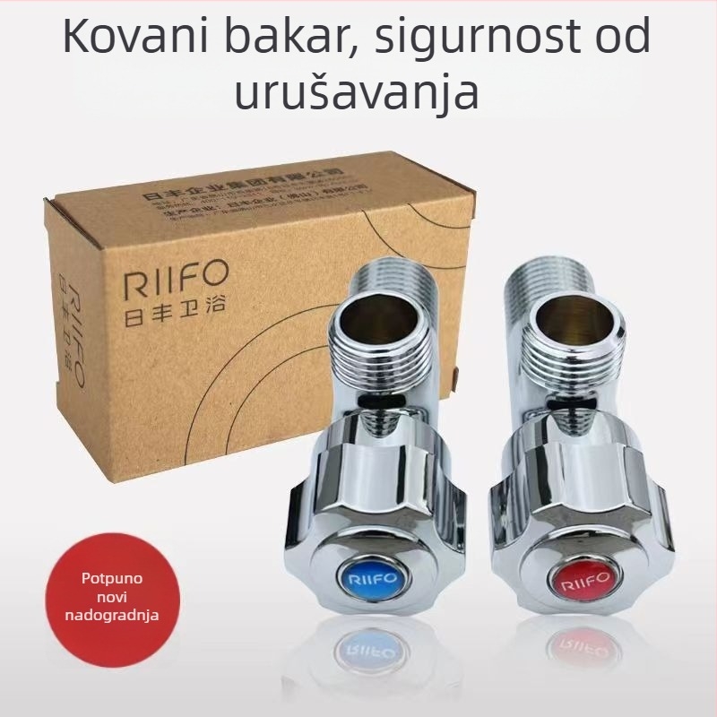 Rifeng mesing kutni ventil za toplu i hladnu vodu, model 1056 – univerzalan za bojler i WC
