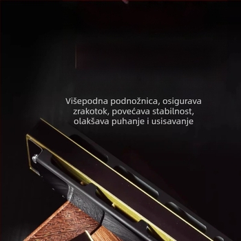 Harmonika, 28 rupa polifonična u ključu C, model GG28A, kućište od smole, bakrena ploča s krom završnim premazom, zvučne rupe od smole