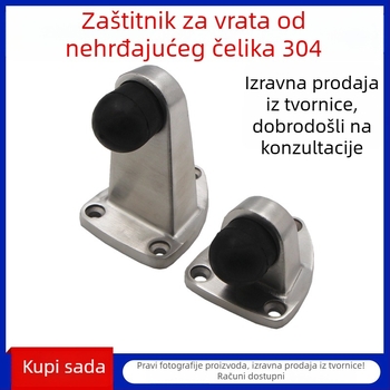 Trokutasti vrata stopper od 304 nehrđajućeg čelika s brušenom završnom obradom – protuvdarna zaštita za vrata, moderni minimalisticki stil