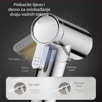 Jomoo kutni ventil za WC, adapter s jednim ulazom i dva izlaza, veliki protok, model 70495, ugradnja navojem, aluminijska legura, moderan stil