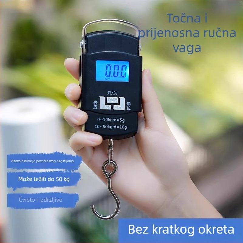 Prijenosna digitalna vaga visoke preciznosti s kukom, model DZCSDC, baterijsko napajanje