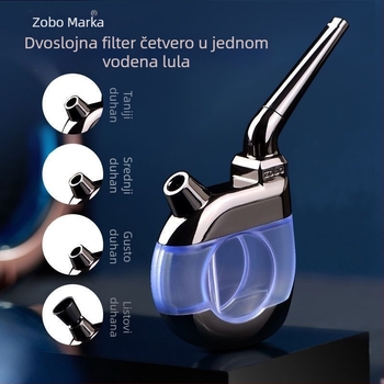 Zobo narghile cijev – metal, dvostruki filter, visokokvalitetan držač za cigarete