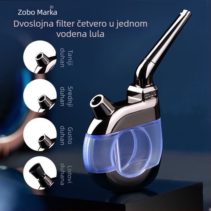Zobo narghile cijev – metal, dvostruki filter, visokokvalitetan držač za cigarete