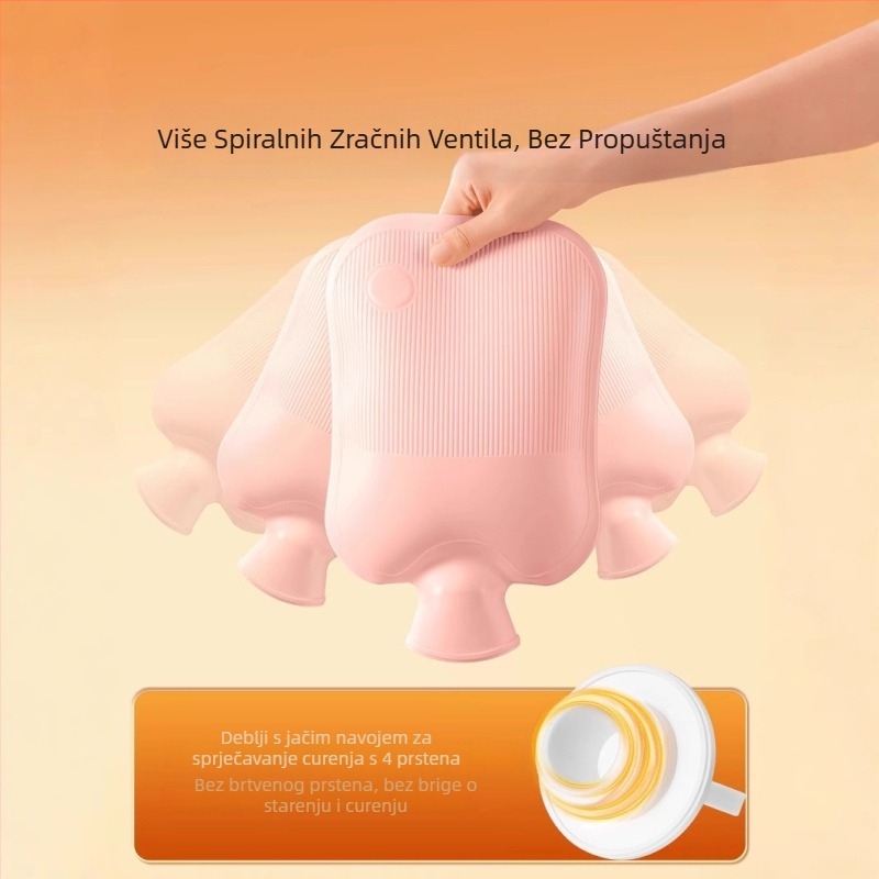 Boca za vruću vodu, napunjena vodom za zagrijavanje želuca - PVC visoke gustoće, grijanje vodom, topla i hladna terapija, moderni jednostavni stil
