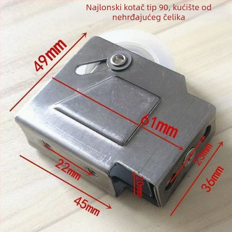 Tiši aluminijski valjci za vrata tipa 90 za klizne prozore i vrata