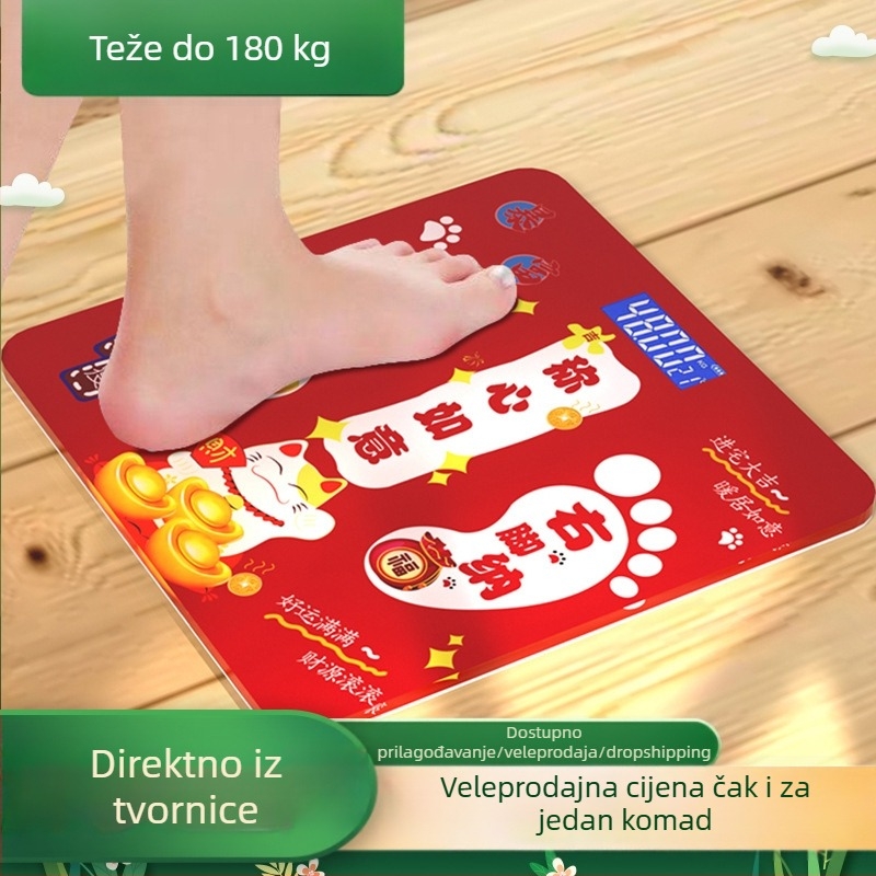 Digitalna vaga za mjerenje tjelesne težine za kućnu upotrebu, poklon za vjenčanje, slatka dekorativna figura za novi dom, kapacitet 180 kg