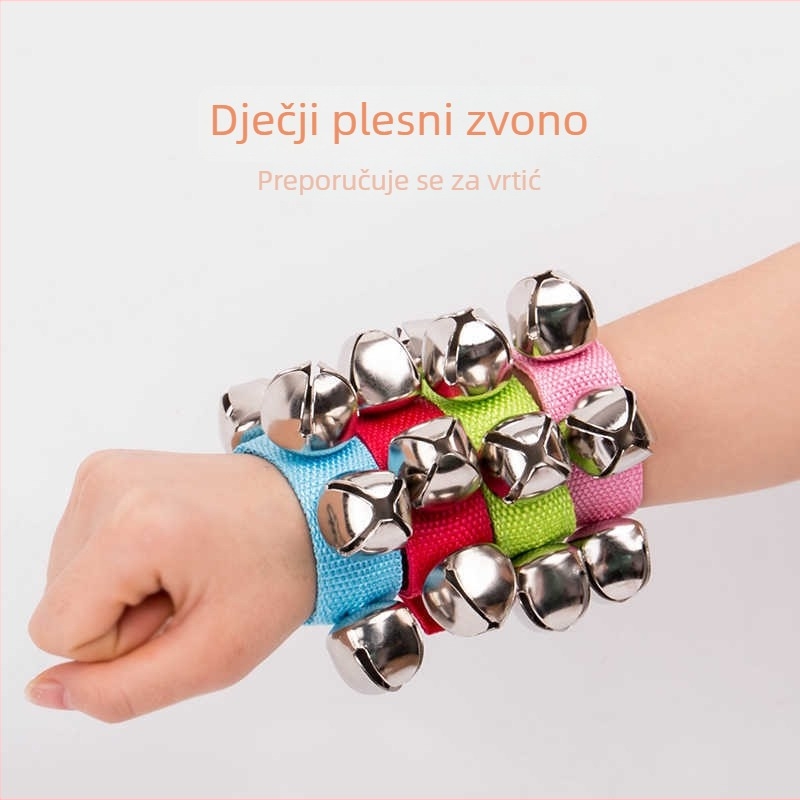 Set zvona za zapešće i dlanu za djecu – Orffom nadahnuti glazbeni instrument, interaktivna edukativna igračka za uzrast 4–6 godina, rekvizit za ples