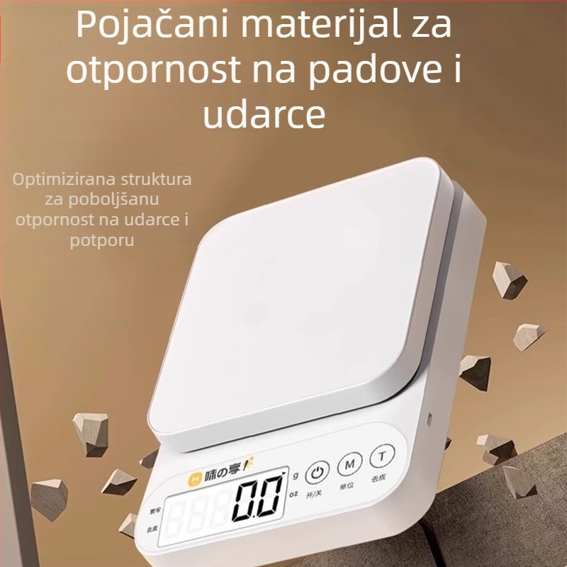 Kuhinjska vaga - visoko precizna elektronička vaga za hranu, kompaktna, USB napajana