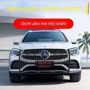 McLaren zaštitna mreža rashladne komore automobila – otporna na kamenčiće i vlaknaste čestice, bez rezanja za registracijsku pločicu, mreža protiv insekata za velike brzine