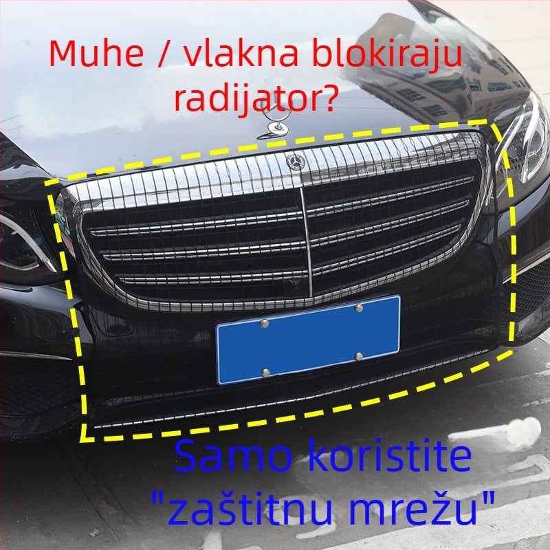 McLaren zaštitna mreža rashladne komore automobila – otporna na kamenčiće i vlaknaste čestice, bez rezanja za registracijsku pločicu, mreža protiv insekata za velike brzine