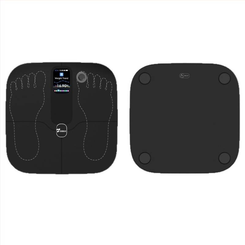 Vaga za tjelesnu masnoću s prepoznavanjem otiska stopala, WiFi i Bluetooth, Type-C punjenje, 4 senzora