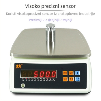 Elektronička vaga za vaganje i brojanje, model 810; raspon mjerenja 3 kg, 6 kg, 15 kg, 30 kg; dimenzije 28×34×12 cm; elektroničko mjerenje; punjiva baterija; višestruka namjena