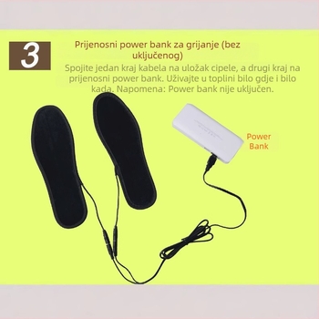 Jiabei USB grijana uloška za cipele – unisex, gornji dio od mekane veluru tkanine, USB napajanje, papuče/ kućne cipele