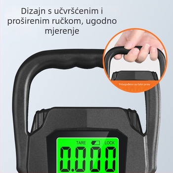 Tongyu 806 Prijenosne ručne elektroničke vage, kapacitet 50 kg, elektroničko mjerenje, napajane baterijama AA