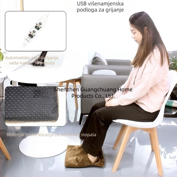 Creatter USB grijane papuče – kućne cipele s višestrukim grijanjem, ultra mekani velur gornji dio, TPE đon, model 50246