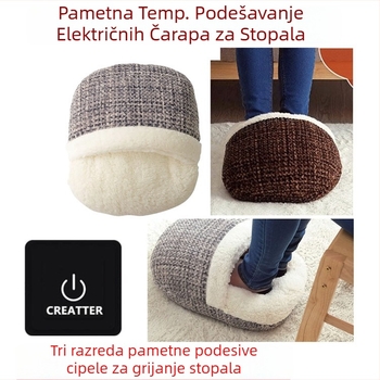 USB grijane papuče s baršunastim gornjim dijelom, unisex, TPE đon