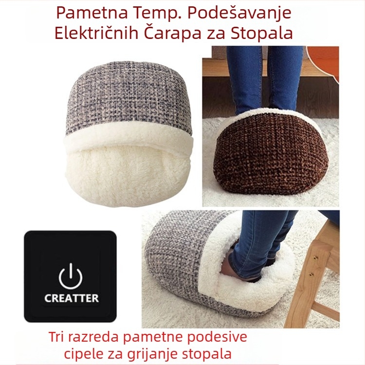 USB grijane papuče s baršunastim gornjim dijelom, unisex, TPE đon