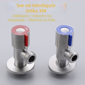 304 nehrđajući čelični kutni ventil s tri puta — za grijanje vode, slavinu i solarnu energiju; Materijal: 304 nehrđajući čelik; Radni tlak: 15; Unutarnji promjer: 20 mm; Ugradnja: na zid