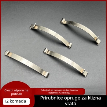 Donji kotač za klizna vrata s pločom opruge od mangan čelika, za garderobu ili balkonska staklena vrata