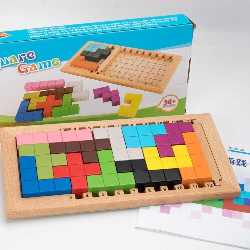 Drveni trodimenzionalni puzzle za rano obrazovanje - višefunkcionalan, pogodan za djecu 4–6 godina, mogućnost prilagodbe