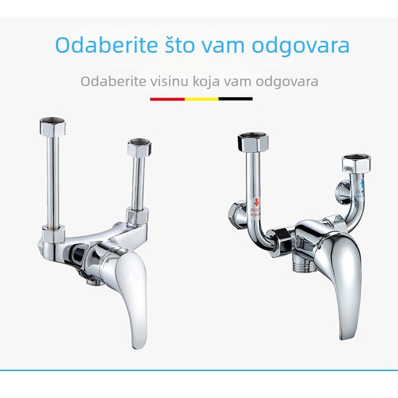 Ventil za miješanje za električni bojler s U-oblikom bakrenog tijela, plošno montiran, miješanje vruće i hladne vode, model Jq-1013, radni tlak 0.6, vruća voda 80°C, protok izlaza 1