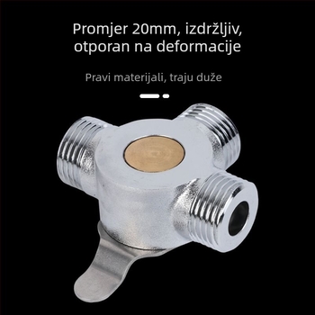 Kuhinjski miješajući ventil, nehrđajući čelik, troputni ulaz tople i hladne vode, normalan tlak, 80°C topla voda