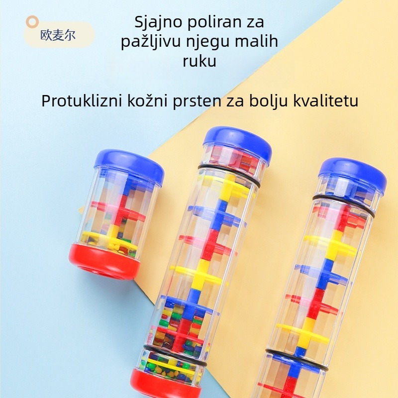 Zvučna cijev – Orffov udarni instrument s simulacijom zvuka kiše i pijeska, za djecu 0–3 godine, plastika, 1–4 sekcije