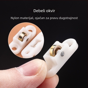 Plastično-čelični prozorski kotači za klizna vrata, najlonski valjci, pakiranje 10 kom., Model F75SMM7S7MM6HH, Opseg primjene: Drugo, Marka: Drugo