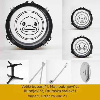 Zifan mahagonij bubnjarski set za početnike – Unisex igračka za dojenčad i malu djecu (0–3 godina)