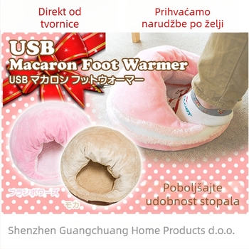 USB grijaće papuče – unisex, unutarnji coral fleece/polar fleece, protuklizna potplata, kućna obuća