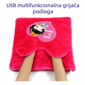 USB papuče za grijanje stopala – baršunasti gornji dio, TPE đon, unisex, električno grijanje
