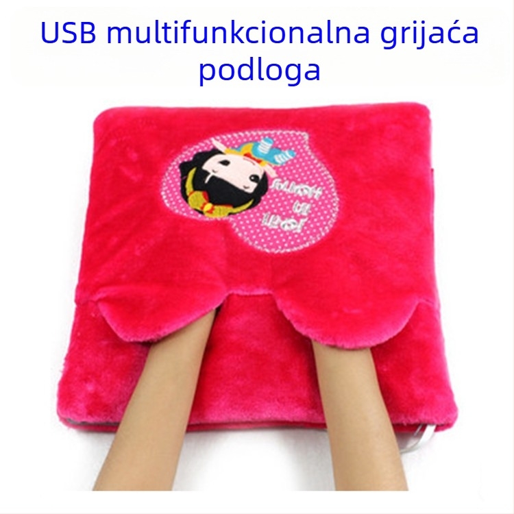 USB papuče za grijanje stopala – baršunasti gornji dio, TPE đon, unisex, električno grijanje