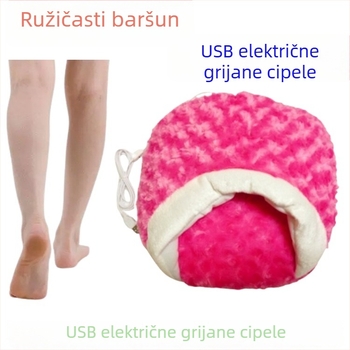 USB grijane papuče – baršunasti gornji dio, unisex, univerzalna veličina