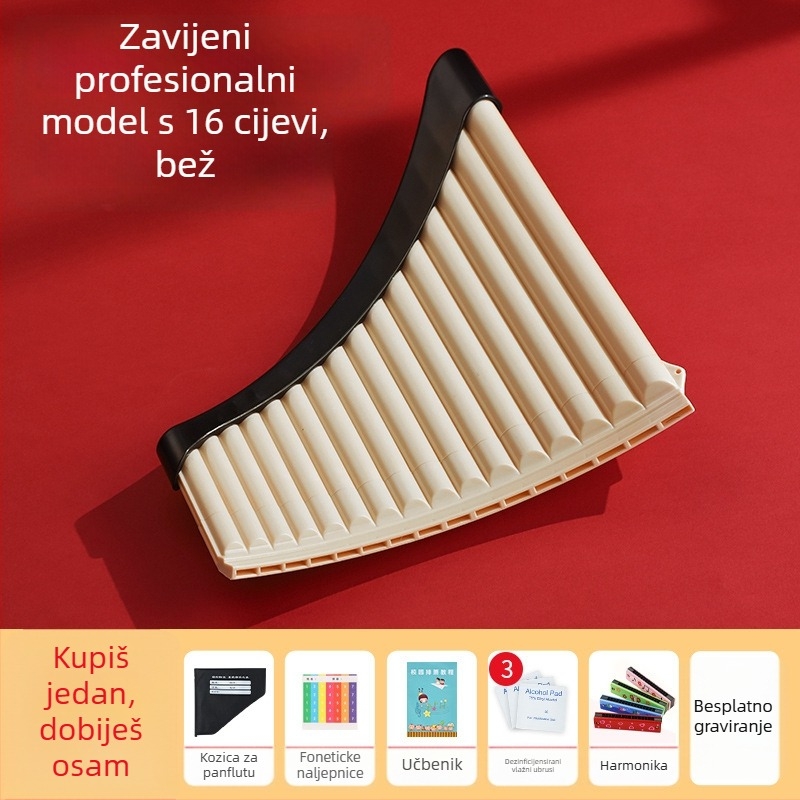 Arkovita panflauta s 18 cijevi, u ključu C, za učenike i početnike, marke Tiger Roar