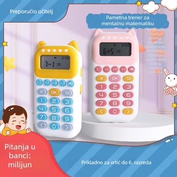 Dječja inteligentna edukativna mašina – trening usmene aritmetike, roditeljsko-dijete igre, ABS, USB punjenje, za uzrast 4-6 godina