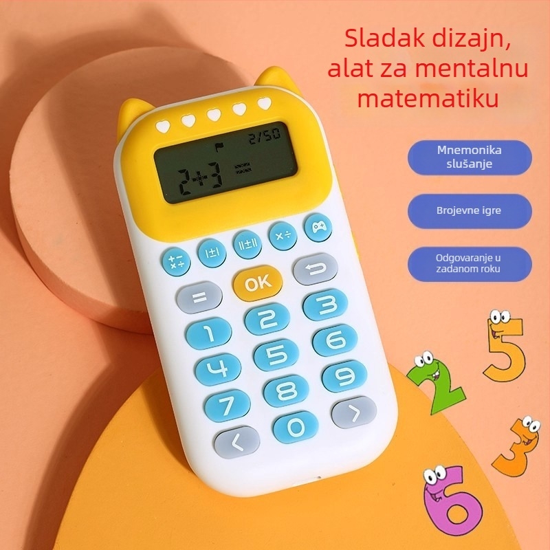 Dječja inteligentna edukativna mašina – trening usmene aritmetike, roditeljsko-dijete igre, ABS, USB punjenje, za uzrast 4-6 godina
