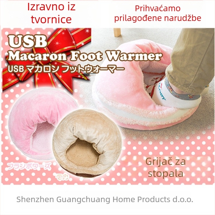 Creatter Unisex USB Grijane Papuče s Grijanom Uložkom, Gornji Dio od Koralnog Flisa, Protuklizna Potplat, Pokrov Pete