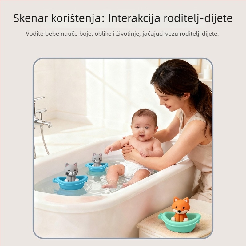 Plastična plivajuća igračka za kupanje s motivom životinja za djecu 0–2 godine
